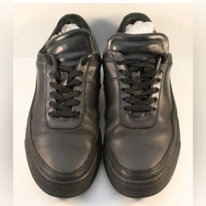 Public School NY Black Leather Braeburn Low Top Sneakers Mens Size US 8.5M